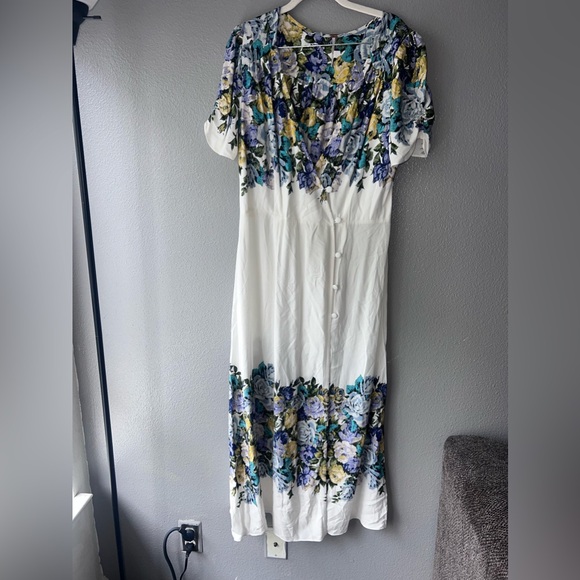 Free People Ivory Floral Dress size L - Picture 5 of 7